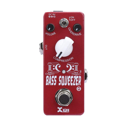 Xvive Bass Squeezer B1 True Bypass Footswitch Distortion Guitar Effect Pedal