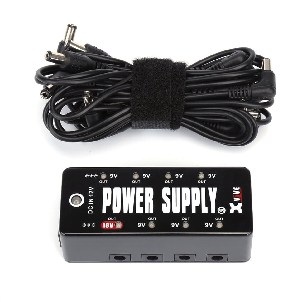 Xvive V19 Pedals Power Supply for Boss, Dunlop, Vox, Behringer, TC, Behringer 8 Isolate DC Output for 9V/18V Guitar Effect Pedal